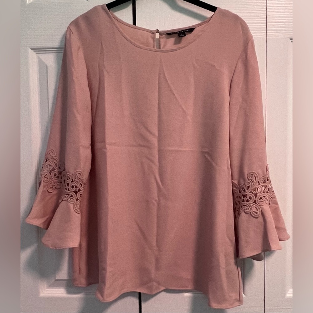 Women's Zac & Rachel High Neck 3/4 Flare Sleeved Blouse